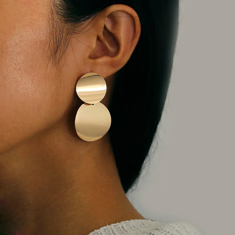 Simple Metal Earring Explode Model Earring of Fashion Exaggerated  Geometric Pattern Earring Female