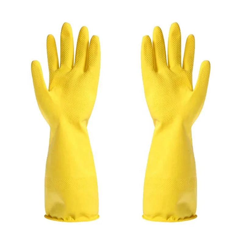 Long Waterproof Silicone Cleaning Gloves for Kitchen Dishwashing and Housework Food- Safe Summer Use