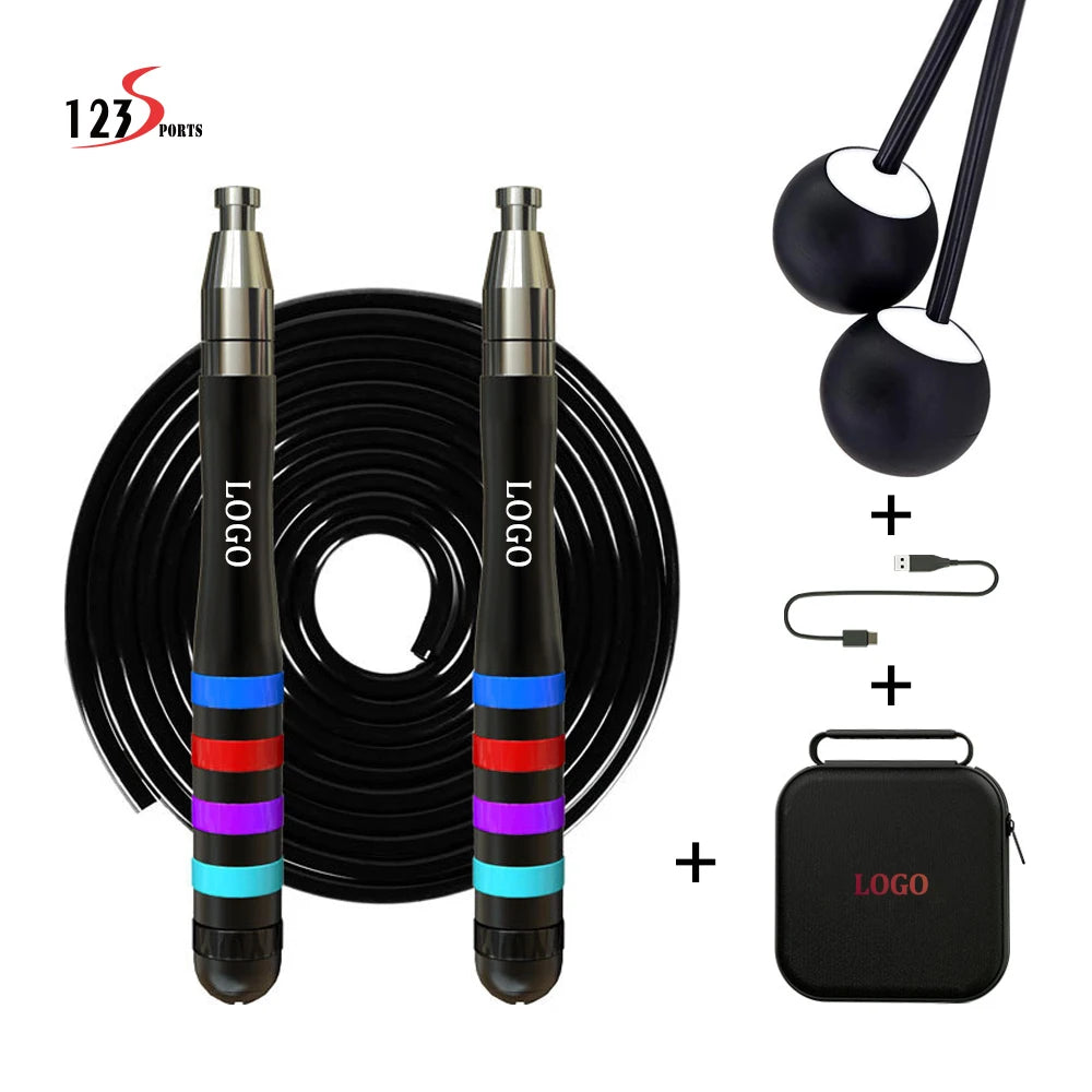 Professional Steel Wire T88 Adjustable Aluminum Handle Jump Rope With Digital Counter and Charged With Storage Square Bag