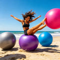 Custom Logo OEM Gym Yoga Ball 45cm55cm65cm75cm Inflatable Ball for Yoga and Pilates - with Pump PVC Yoga Fitness Ball