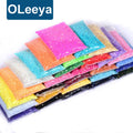 Oleeya Factory Wholesale 2mm to 6mm Flat Back Resin Jelly AB Non Hotfix Rhinestones Bulk for Garment