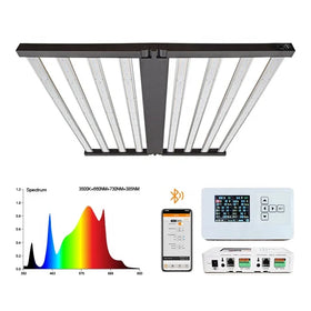 900W Full Spectrum LED Grow Light Bloom CRI80 IP44 120 Viewing Angle 5-Year Warranty Bright Aluminum Body Efficient 2.9umol/J
