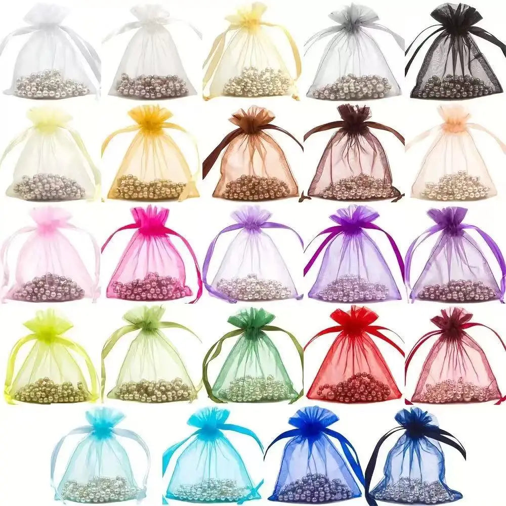 MU Factory Mesh Organza Bag Jewelry Bag Pouch Packaging Organza Drawstring Gift Packing Bag Gift Wedding Party
