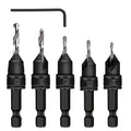 Countersink Drill Bit Set Adjustable Replaceable HSS Drill Bits Sink Holes for Woodworking