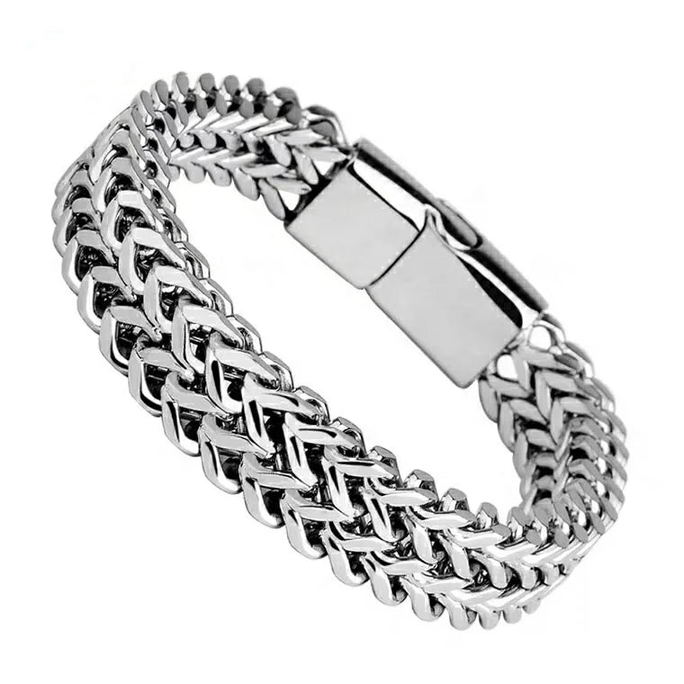 Wholesale Fashion All-match Silver Bracelets Stainless Steel Men Bracelet