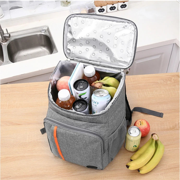 Custom Print logo Double Shoulder Portable Waterproof Picnic Insulated Thermal Backpack Cooler Bag With Backpack Straps