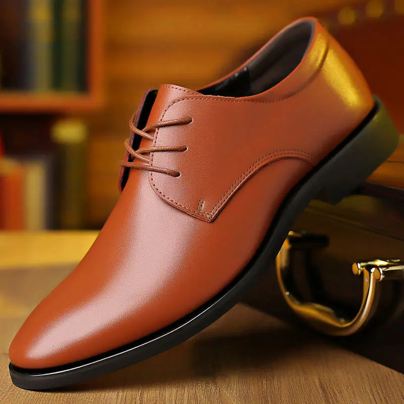 Men's Business Leather Shoes Man Vintage Formal Dress Shoes ManFashion Casual Shoes Breathable Shock-Absorbant Comfortable Wear