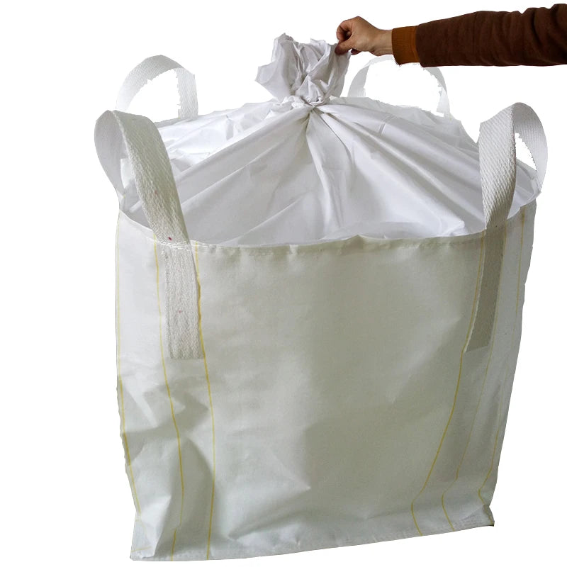 EGP Yantai Manufacturer Direct Supply Fibc Bulk Bag 500kg 1000kg Jumbo Bulk Bag Custom Size 1ton 2ton Cimmercial Ton Bag