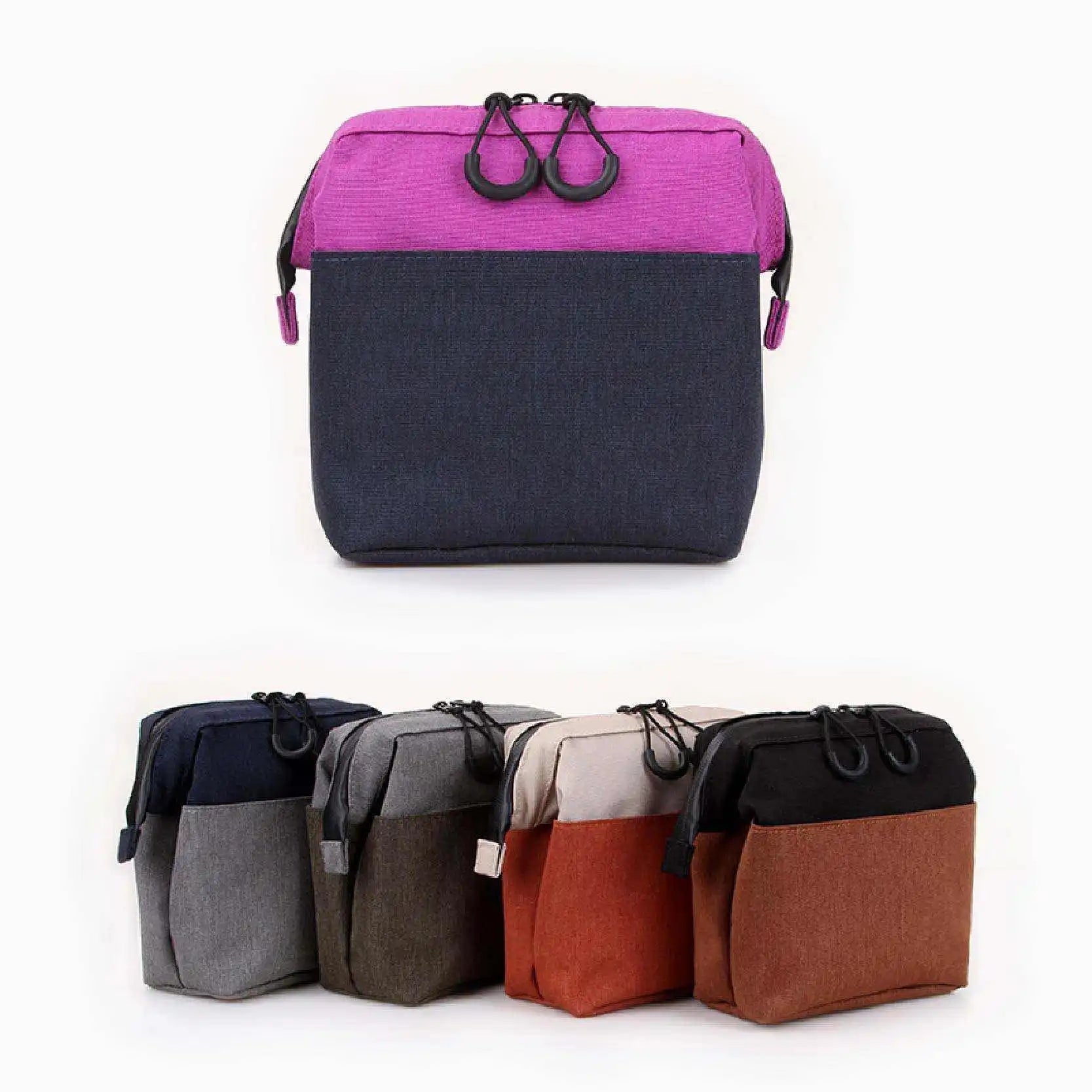 Wholesale Custom Logo Professional Luxury Large Capacity Recycled Cotton Canvas Travel Make up Cosmetic Makeup Bag