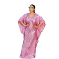 New Design Africa Traditional Plus Size Amunyelia Sequin Fabric Boubou Marocain V-neck Women's Dress Sale