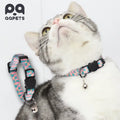 High Quality Custom Luxury Designer Eco-Friendly Breakaway Cat Collar Print Polyester Material Adjustable Small Bell Direct