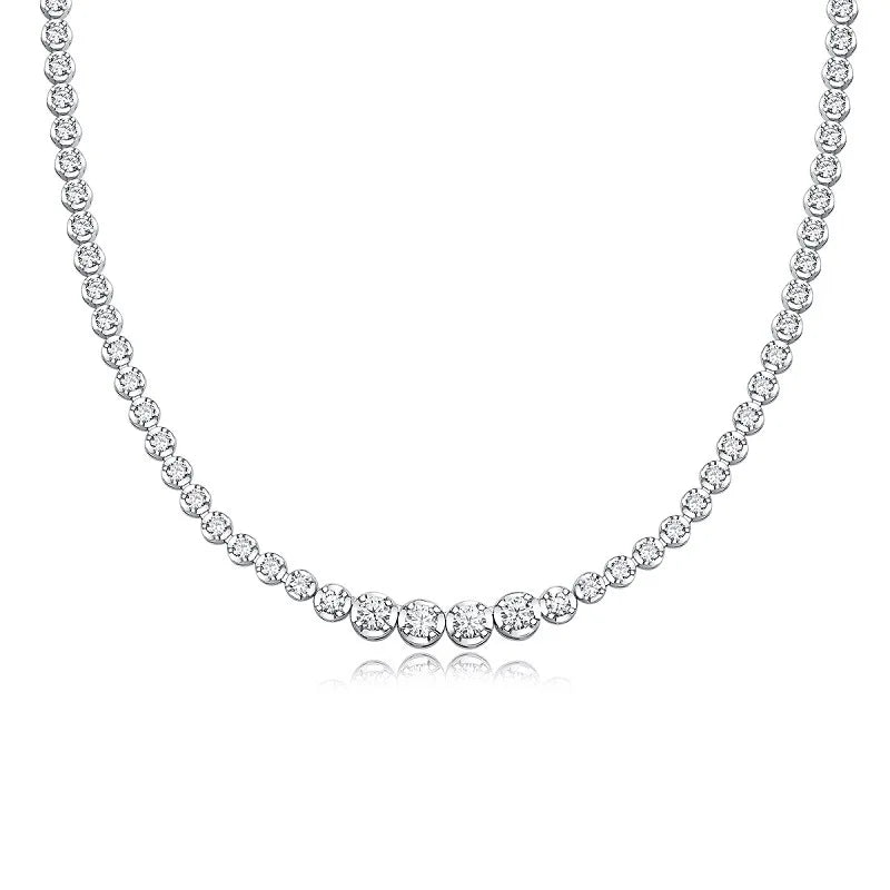 Wholesale Gra Certified Round Princess Cut Moissanite Necklace 925 Sterling Silver Women's Engagement Boutique Jewelry