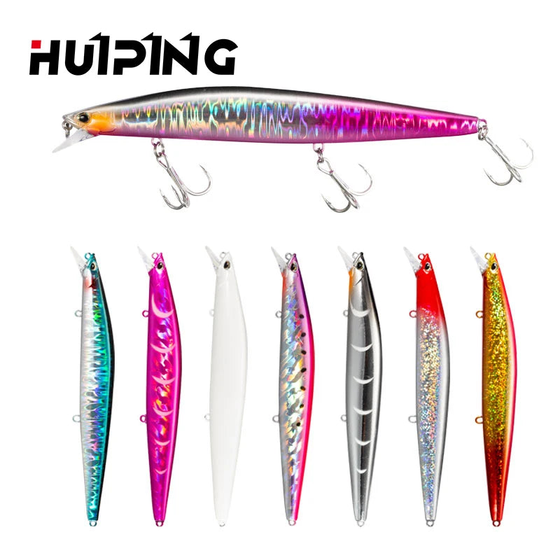 Top Fishing Lure Sinking Minnow 140S 140mm 26g Saltwater Black Bass Pike Long Casting Hard Baits Tungsten Weight Pesca
