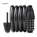 Superbsail 5-Digit Steel Wire Anti Theft Bicycle Lock Security Combination Scooter Cablelock for MTB & Road Bike Equipment