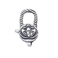 Etsy Hot Selling DIY Clasp Supplies Oxidized Sterling Silver Lotus Flower Pendant Lobster Claw Clasp 925 Bracelet Closures