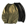 Wholesale Fitspi Solid Color Hoodie Men Spring Crew Neck Pullover Sweatshirt Texture Casual Student Undershirt