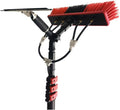 Long Handle Cleaning Brush Water Fed Window Cleaning Pole for Cleaning Window Solar Panels With 2 Hole 30 Cm Water Inlet Brush