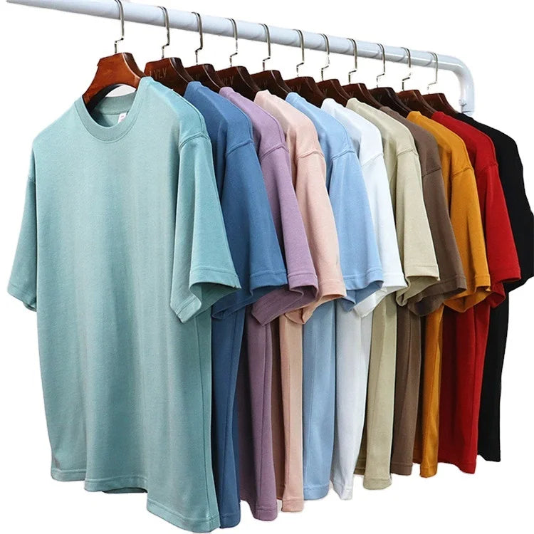 280 Gsm Heavy Cotton Super Quality Oem logo Custom Plain Causal Unisex Men's Short Sleeve T-shirt t Shirt Tshirt Men Tshirt