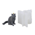 Hot Selling Cat Shaped Silicone Mold for Concrete Candle Golder Home Decor Gift Animal Soy Wax Silicone Mould D70