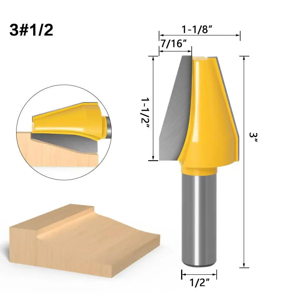 L-N111-4 1 Panel Raiser Router Bit - Vertical - Bevel Design - 1/2" Shank Woodworking Cutter Tenon Cutter for Woodworking Tools