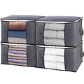 Comforters Blankets Bedding Foldable Quilt Organizer with Clear Window Large Capacity Clothes Storage Bag