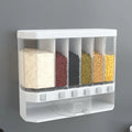 Multifunctional Kitchen Wall-Mounted Rice Dispenser Storage Box PP Plastic Moisture-Proof and Seal Bulk Food Container