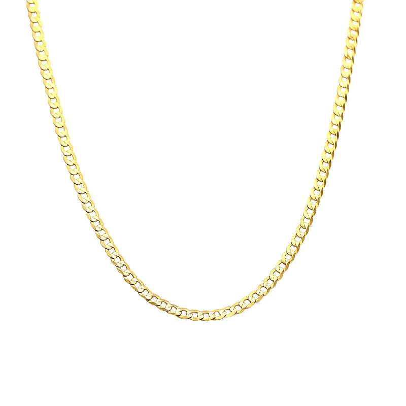 4mm 925 Sterling Silver Necklaces for Women Hip Hop Punk Style Fashion Jewelry Newest Design Stackable Mental Chain