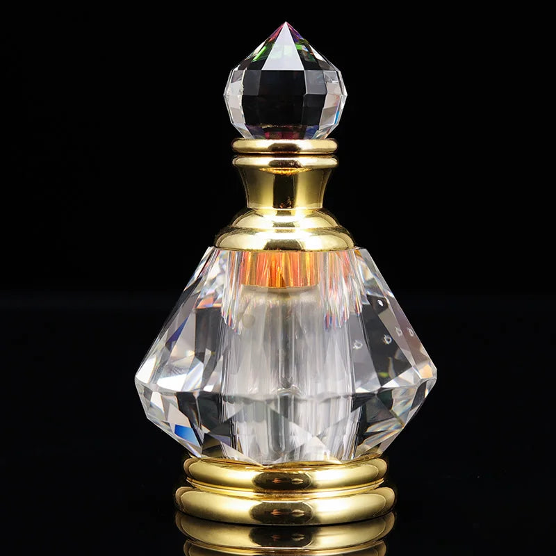 Small Bridge Luxury Logo Perfume Bottle Customized Business Creative Gifts Diamond Shape Crystal Glass Newest Design