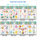 Easter Party Favors Assorted Easter Theme Temporary Tattoos Bunny Dinosaur Easter Egg Design Temporary Tattoos for Children