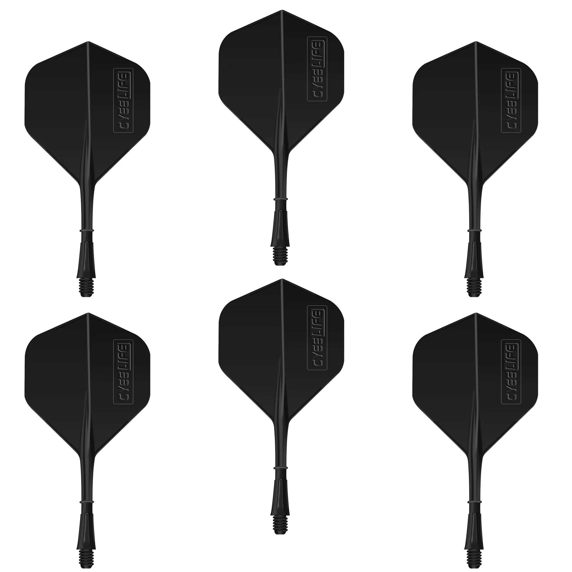 Cyeelife CF01 6PCS Standard Shape 2BA Molded Darts Shaft and Flight Stems
