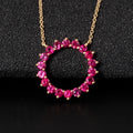2022 Hot Selling Jewelry Gold Necklace 18k Natural Ruby Name Necklace Personalised