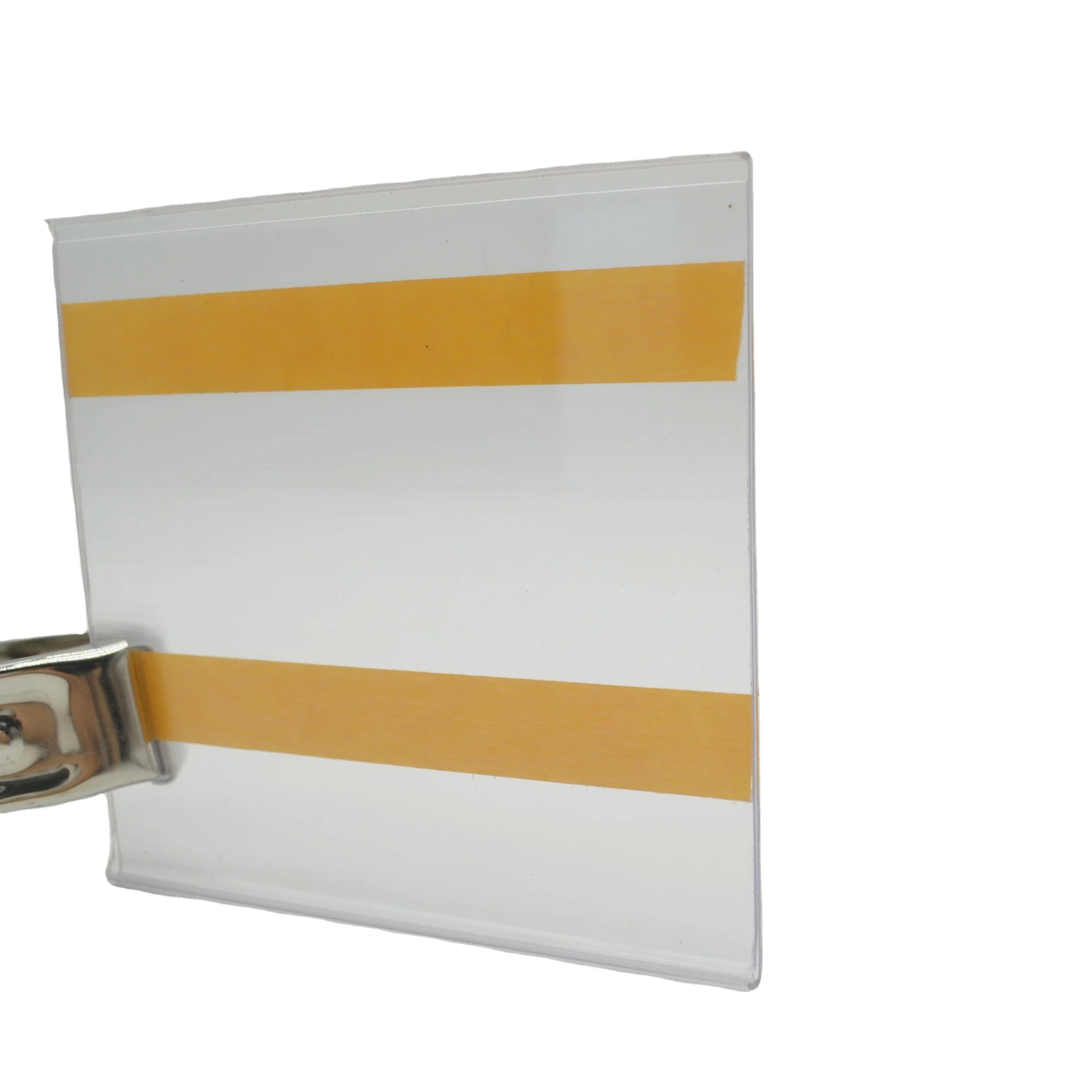Clear Plastic Price Label Holder for Shelf Adhesive Label Holder for Supermarket Shelf