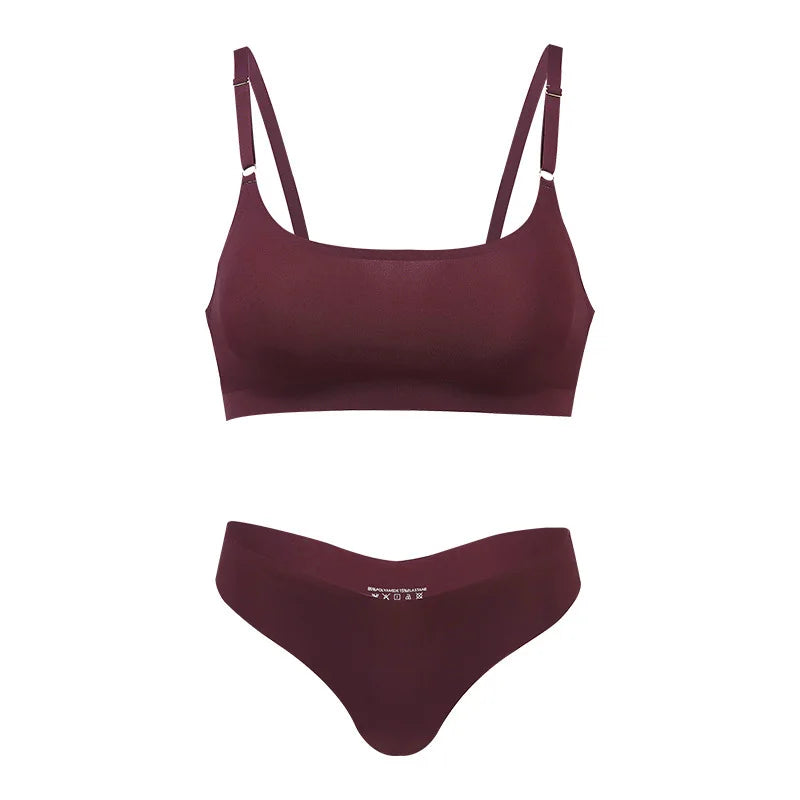 BS302 Wholesale High Quality Ladies Comfortable Soft Wireless Sexy Leopard Seamless Bra & Brief Sets