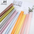 Zexwrap Style Plastic Korea Solid Color Waterproof Flower Wrapping Paper Bouquets