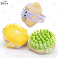 Custom Logo Hair Scalp Body Cleaning Silicone Exfoliating Bath Shower Scrubber Round Bamboo Handle Body Brush Dry Massage Brush