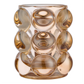 Big Dot Embossed Electroplated Color Glass Candle Cup