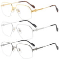 Oversized Irregular Half Frame 2023 Newest Pure Titanium Prescription Custom Logo Spectacle Frames Glasses for Men Women