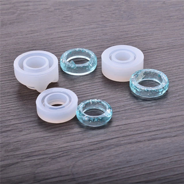 C-0170 Hot Sale DIY 3D Handmade Silicone Mold clear Epoxy Resin Finger Ring Molds