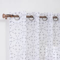 Wholesale White Living Room Window Decor Organza Grommet Sheer Curtains Plant Pattern Polyester Embroidery for Embroidered