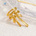 SUMMLY Vintage Wholesale Personalised Niche Premium Feeling 18K Gold Plated Stainless Steel Open End Adjustable Ring