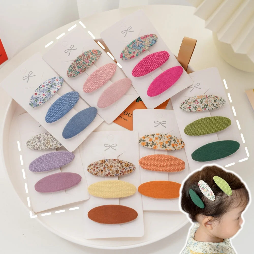 Korean Style Super Cute Hair Clips 3pcs Per Set Baby Kids Hair Accessories