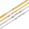 Wholesale Fashion Necklace Stainless Steel Blade Chain Men's Titanium Steel Flat Clavicle Chain