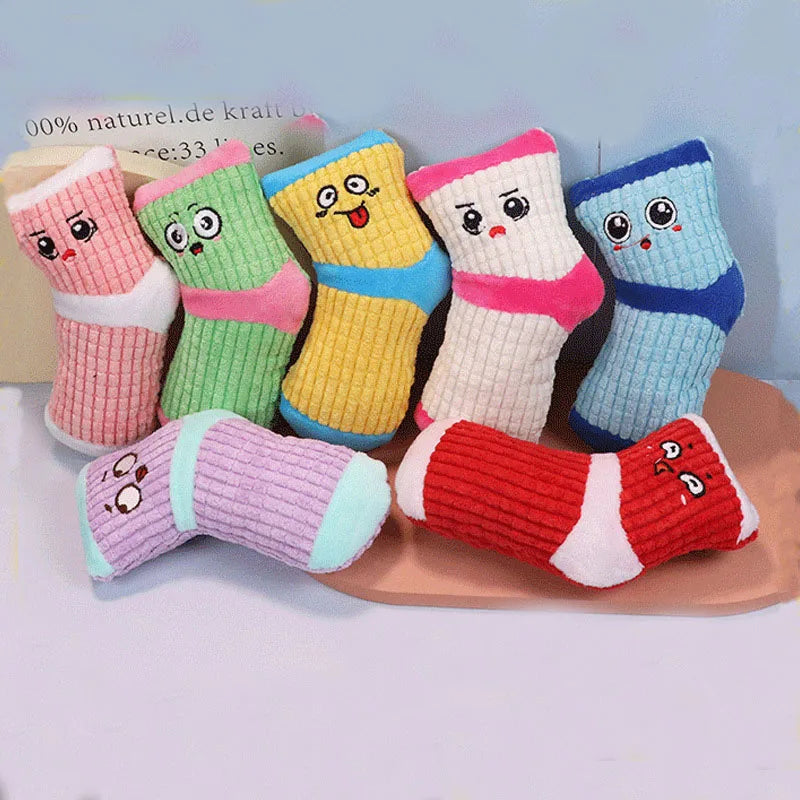 Wholesale Pet Products Dog Socks Squeaky Plush Dog Toys Durable Chew Dog Toy