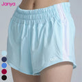 Janya Women's Casual Loose Drawstring Zipper Back Pocket Gym Fitness Shorts Color Blocking High Waist Quick Dry Sports Shorts