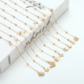 Alphabet Fashion's New Ladies Metal Chain Sunglasses with Butterfly Lanyard Stylish Eyeglasses Accessory