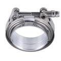 Heavy Duty V Band Exhaust Clamp Kit With Flanges for Turbo Downpipe Stainless Steel Exhaust Pipe Includes Bolts Clamps