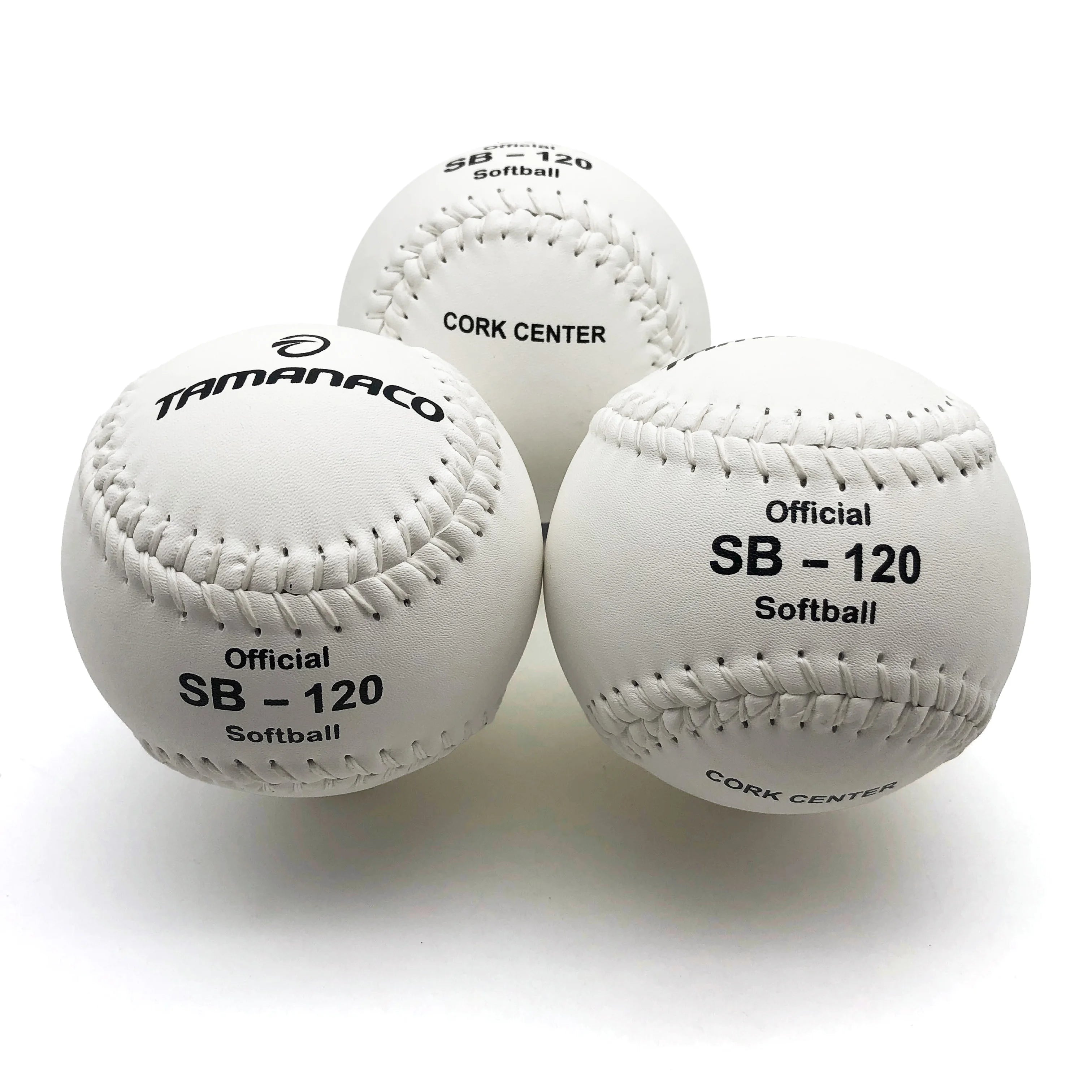Tamanaco SB-120 Softball Manufacturer Supply Official Standard Softball with High Compression Cork Core White Softball