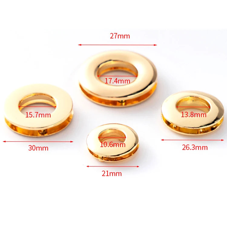 Luggage Clothing Hardware Accessories Metal Eyelet Grommets with Handle Clasp Holes Washer Eyelet for Clothing Luggage Tags