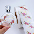 Custom Oil Alcohol Resistant Waterproof Perfume Label Sticker Roll Logo Label for Perfume