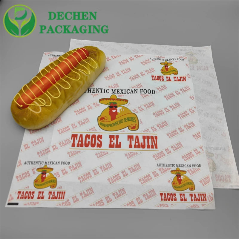 Custom White Sandwich Paper for Food Wrapping Single-Sided PE Coated Baking Paper for Burger Wrapping